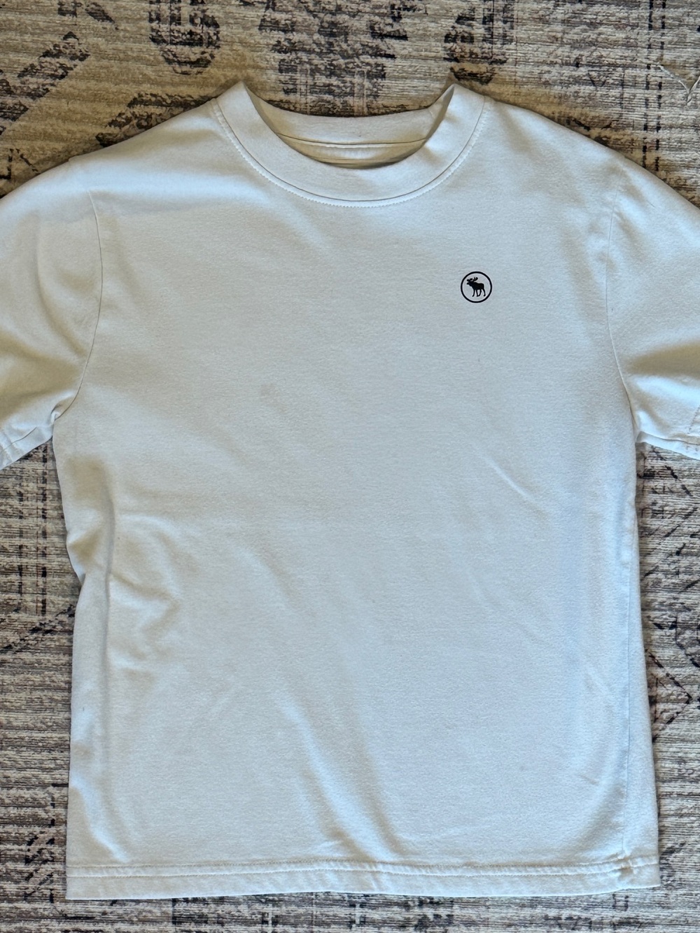 abercrombie kids White Short Sleeve Crew Tee with Small Logo